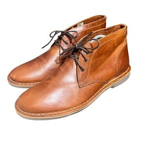 Crown Vintage Casper Chukka Mens 10.5 Cognac Leather Lace Up Boots MI3129